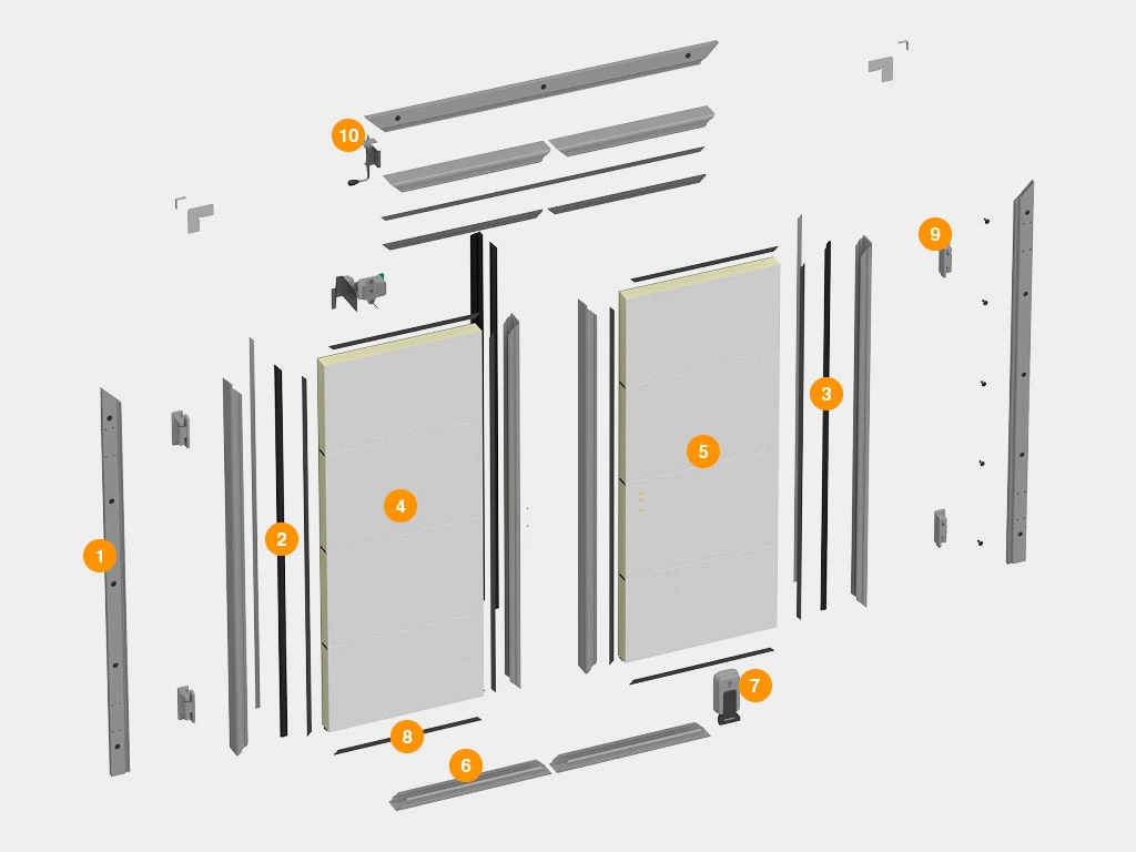 Распашные двустворчатые